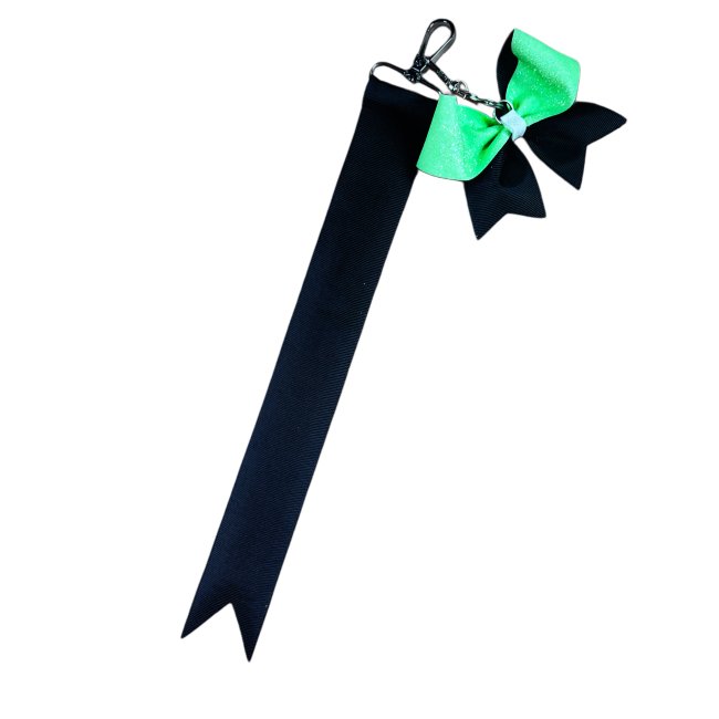 Pin Me "Glitter" - Design "MCC" Schleife neongrün